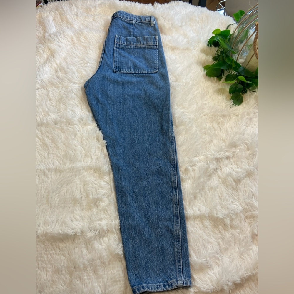 Topshop Mom Jeans Zipper Pockets Utility Style Size 28 - Picture 8 of 15